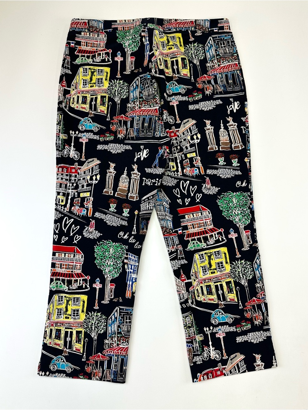 Joseph Ribkoff Paris Sketch Print Crop Pull-On Stretch Pants Size 14 - Picture 11 of 12